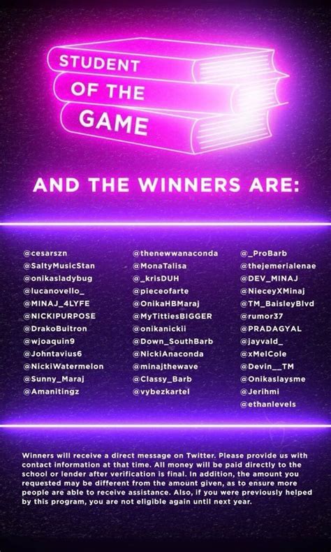 Nicki Minaj Awards 37 Students With ‘Student Of The Game’ .